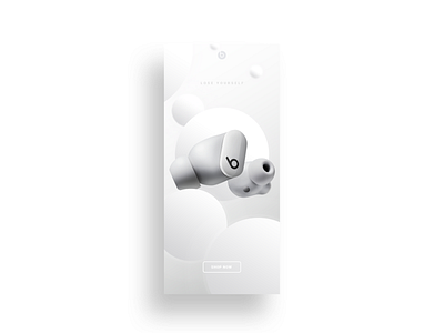 BEATS BY DRE - Socials beatsbydre minimal minimalistic mobile mobileui monochromatic simple social ui