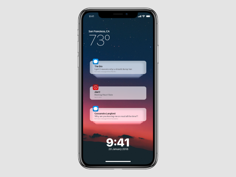 iOS 13 Lock Screen Concept by Rahul Lal on Dribbble