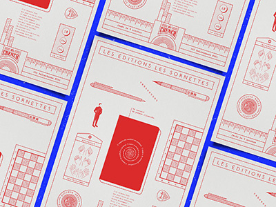 L'Empire du Nombril est Profond - Launching poster book poster red silkscreen typography