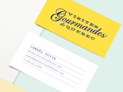 Local Montreal business card logo typography