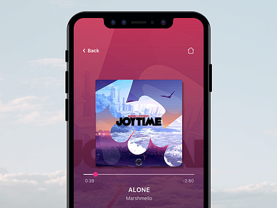 iPhone X Music Player apple iphone iphone x music music player player ui ux ux design x
