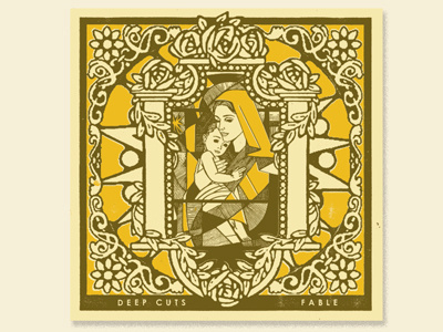 Deep Cuts No.02 album cover gold lp minneapolis punk rock roses texture