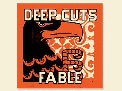 Deep Cuts No.01 album cover hawk lp minneapolis outline punk rock texture