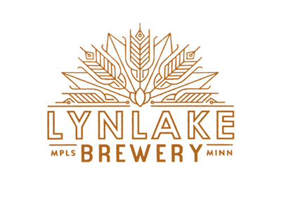 LynLake Brewery beer brewery identity logo monoline texture