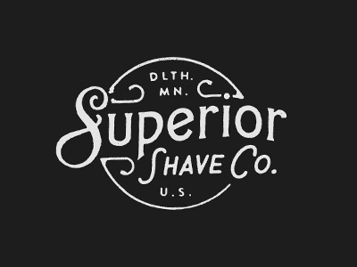 Superior Shave Co. duluth identity logo minnesota shaving texture
