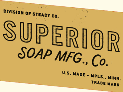 Superior No.01 icon illustration make shit mfg co minneapolis minnesota organic soap steady texture type