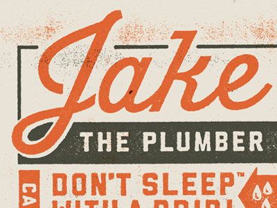 Jake No.02 hard pipe logo minneapolis plumbing riso syphilis jokes usa