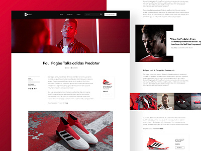 PD Live Article Design adidas article blog design desktop interface pogba predator responsive ui ux