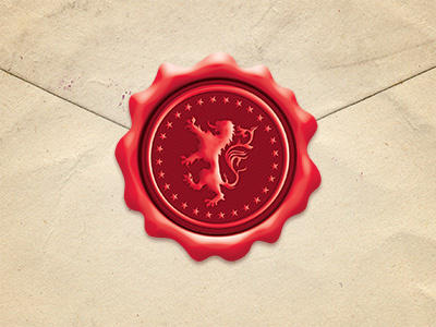 Wax Seal letter lion logo photoshop seal wax