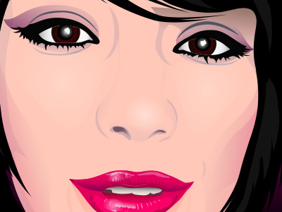 Natalia illustration lips portrait vector