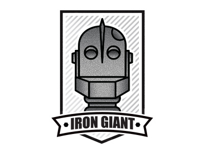 Iron Giant illustrator metal robot stamp tattoo