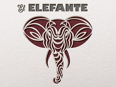 El elefante elephant illustrator photoshop texture tribal