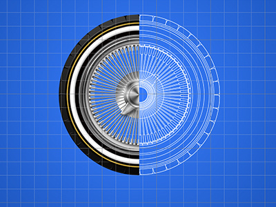 Wheel blue blue print design illustrator photoshop tire wheel wire