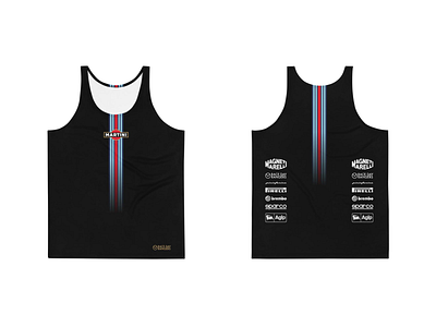 Martini Racing Performance Running Tank Top apparel classic martini motorsports racing racing stripe running singlet