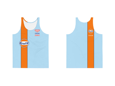 Gulf Racing Men's Performance Running Tank apparel athletic apparel gulf gulf racing motorsports racing racing stripe running singlet