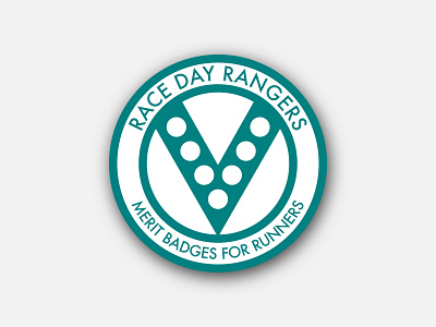 Race Day Rangers (Merit Badges for Runners) Logo crest design inkscape logo logo design patch patches running svg vector