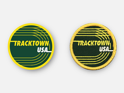 Tracktown USA Race Day Patch design eugene inkscape oregon patch patches physical product race day rangers racing running svg track and field tracktown vector
