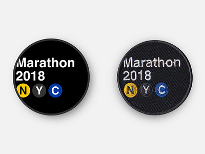 NYC Marathon 2018 Race Day Patch badge design helvetica inkscape marathon mta new york nyc patch patches racing running svg vector