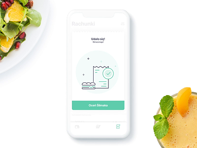 Ślimak App - Receipt - FoodApp animation concept foodapp principle receipt ui ux
