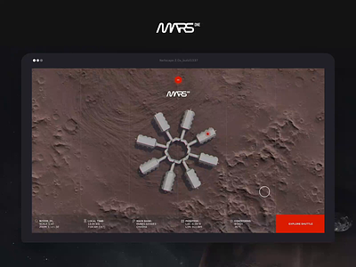 MARS One - Space shuttle & Suit Animation animation concept mars nasa ui ux webdesign website