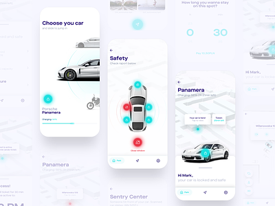 Automotive Concept App - UI automotive automotive design car concept concept design dashboard future hybrid interface mobile app panamera review ui ux