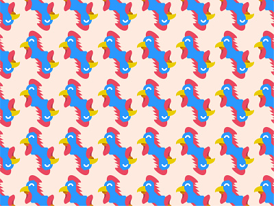 Pattern #8 | Pattern rooster art beige blue brown creative design graphic graphic design illustration paper pattern pattern art pattern design patterns rooster vector
