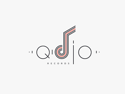 Logo "Qdio Records" art audio brand brand design brand identity branding creative design graphic graphic design identity illustration logo logotype minimalism records symbol typography vector web