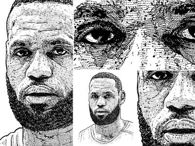 LeBron James commission open design design art digital drawing drawing figure lakers nba portrait art sports united states