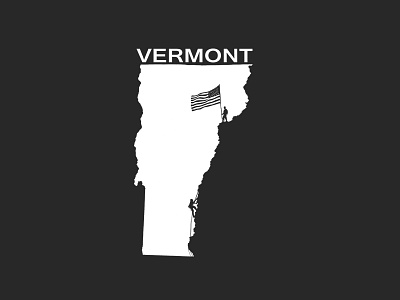 Vermont america american flag barmalisirtb black and white art climb climber climbing design art maps sports usa vermont