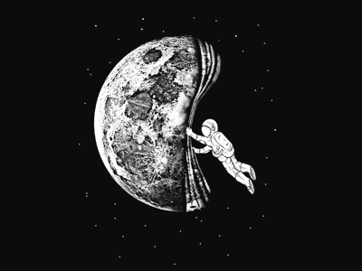 The Night Has Come artwork astronaut barmalisirtb design art illusion art illustration moon space the night has come