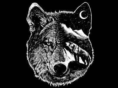 Night Wolf animal animal head barmalisirtb design illustration night wolf wolf