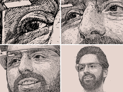 Portrait unique style artwork - Sergey Brin art barmalisirtb commission commission open google mathematics portrait art sergey brin sergey mikhailovich brin