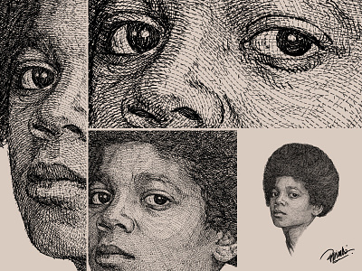 Portrait unique style artwork - Michael Jackson Young figure michael jackson music musician people portrait portrait art