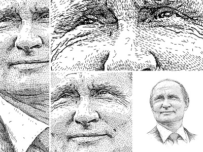 Portrait unique style artwork - Vladimir Putin