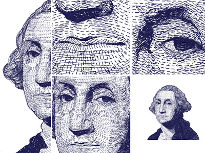 Portrait unique style artwork - George Washington