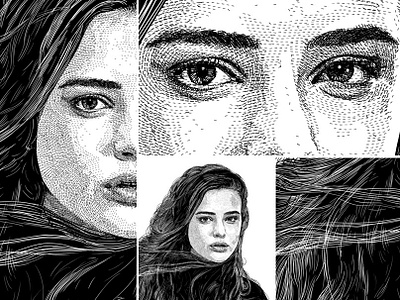 Portrait unique style artwork - Katherine Langford actress art barmalisirtb commission commission open design design art fiverr fiverr.com fiverrgigs illustration katherine langford netflix photoshop photoshop art portrait portrait art portrait digital portratitart wacom