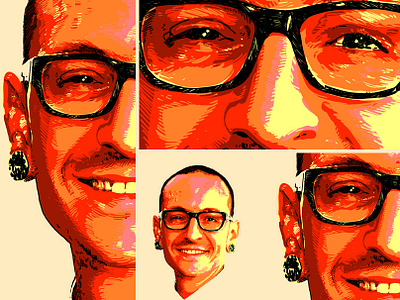 Portrait unique style artwork - Chester Bennington american singer chester bennington commission commission open design design art figure fiverr fiverr.com fiverrgigs illustration linkin park music musician musicians portrait portrait design songwriter vocalist