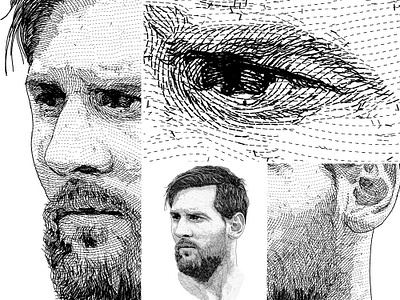 Portrait unique style - Lionel Messi