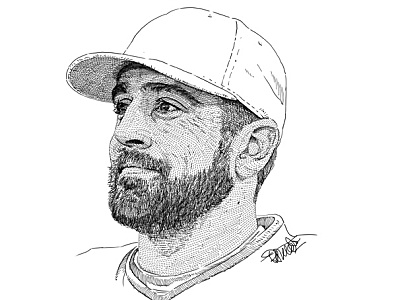 Aaron Rodgers american american football player art art portrait barmalisirtb commission commission open design design figure figure football football club football player national football league nfl portrait portrait art