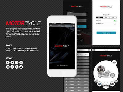 Motorcycle UI/UX app graphic design uidesign uiux ux design web