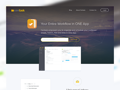 Centask Homepage app branding clean design flat icon illustration logo typography ui ux vector