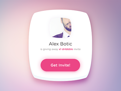 Dribbble Invite app branding clean design flat icon illustration logo typography ui ux vector