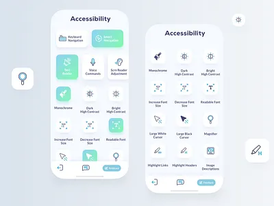 Digital Accessibility app app branding clean design flat icon illustrator logo typography ui uiux vector