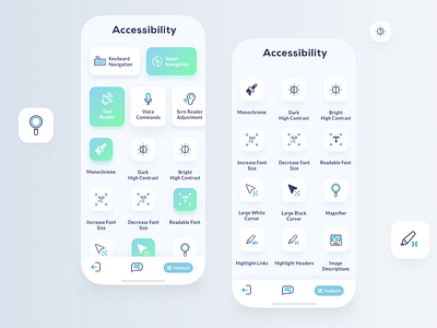 Digital Accessibility app app branding clean design flat icon illustrator logo typography ui uiux vector