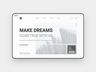 Studio Architect's website - Mockup