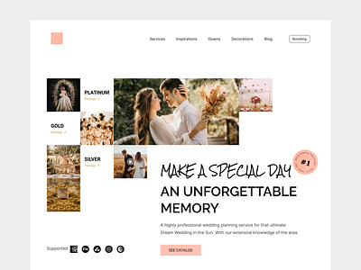 Treeo - Wedding Website 3d adobexd animation branding clean decoration elegant eo event explore gown illustration minimalist moment motion graphics profile simple trend ui wedding