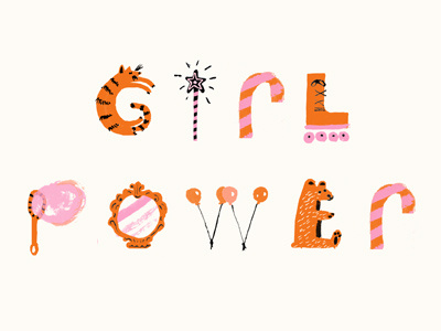 Girl Power alphabet girly