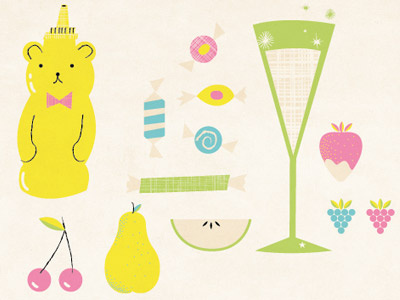 Fruity illustration retro