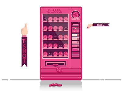 Dribbble Vending Machine debut debut shots dribble first first shots vending machine