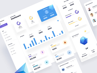 FreshMarket Deshboard UI admin panel blue cards ui dashboard design dashboard template dashboard ui design figma free freebie icon management marketing ui ux web web development web development comapny website white